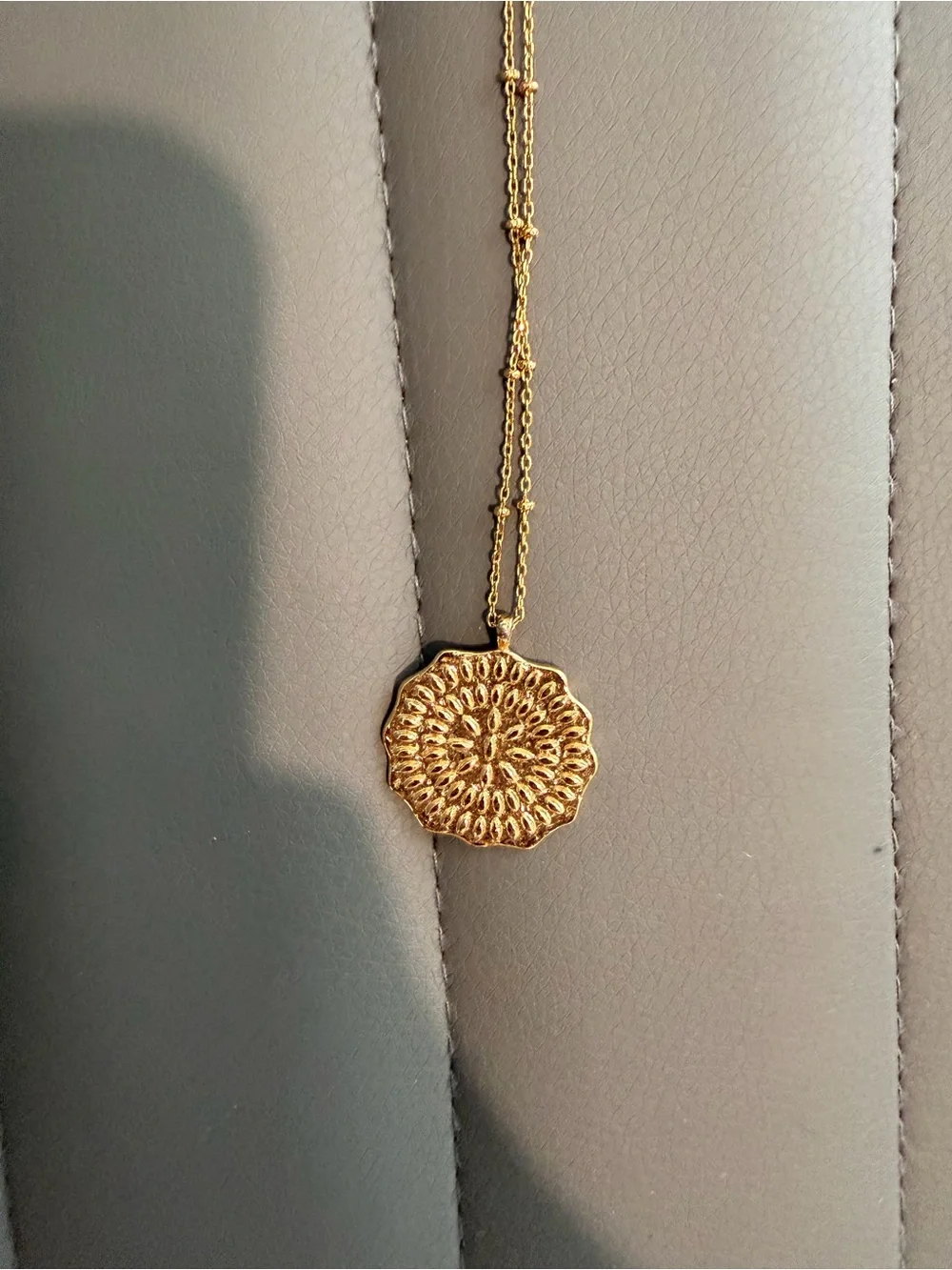 Gorjana Gold Floral Medallion Necklace
